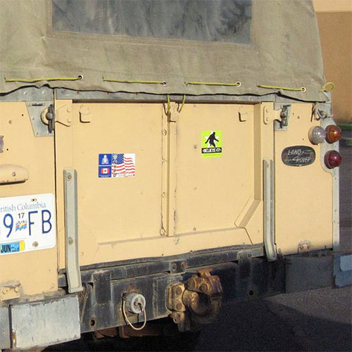 bigfoot stickers research truck